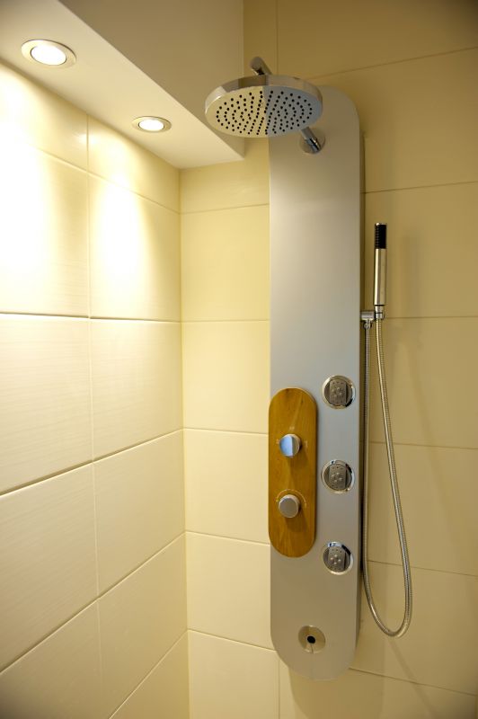 Shower with Multi-Function Shower Panel
